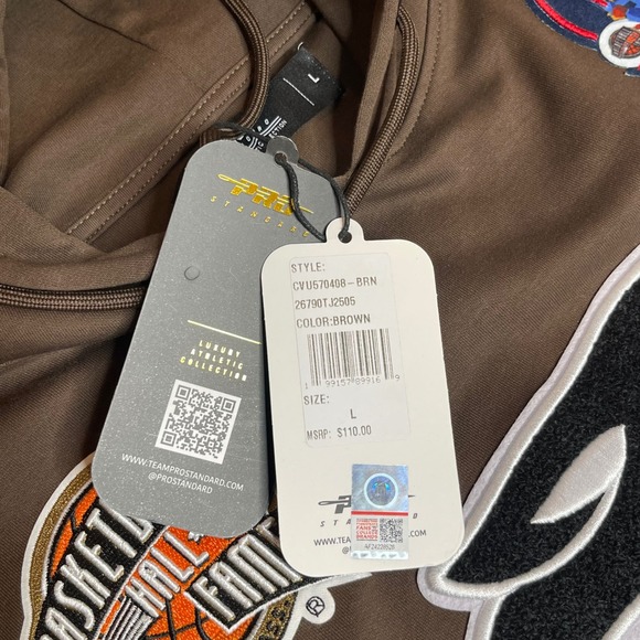 NWT PRO Standard Brown HBCU Basketball Hall of Fame Chris Paul Hoodie Mens LARGE - Picture 6 of 12